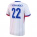 Seconda Maglia Francia T. Hernandez 22 Euro 2024